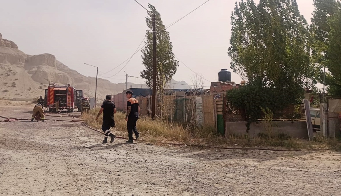 Incendio en Barrio Perón: fue necesaria la presencia de dos unidades