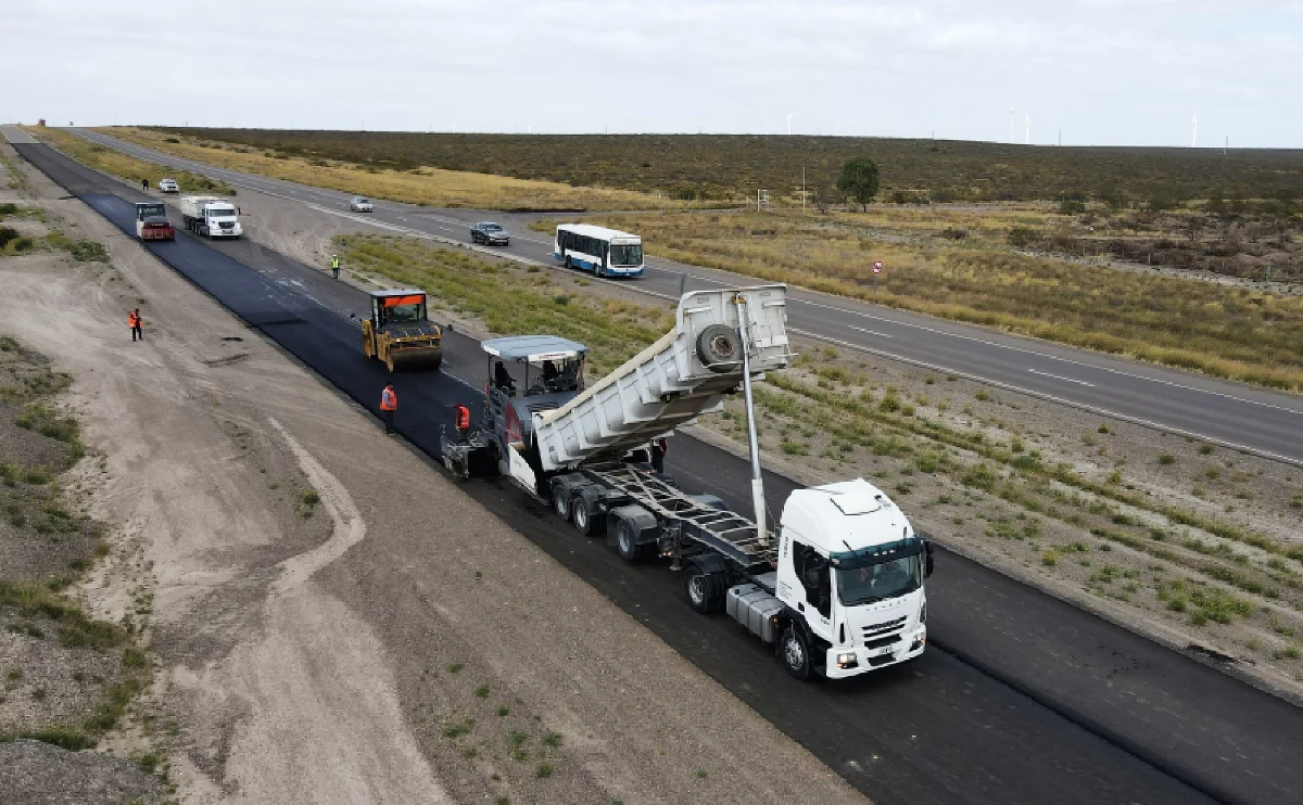 SE REINICIA LA OBRA RUTA 3 TRAMO PUERTO  MADRYN TRELEW