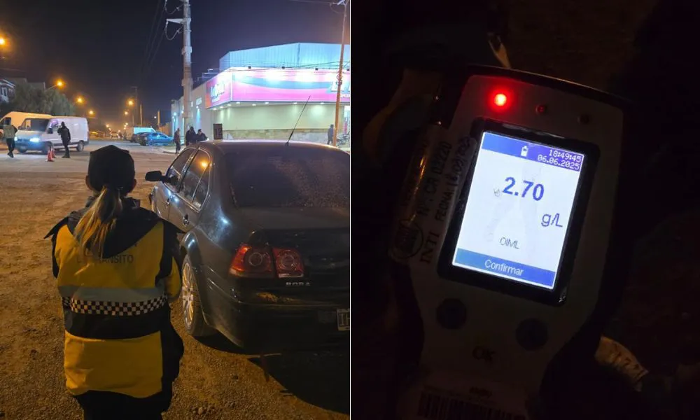 BORRACHO SE LLEVÓ PUESTO A UN MOTOCICLISTA