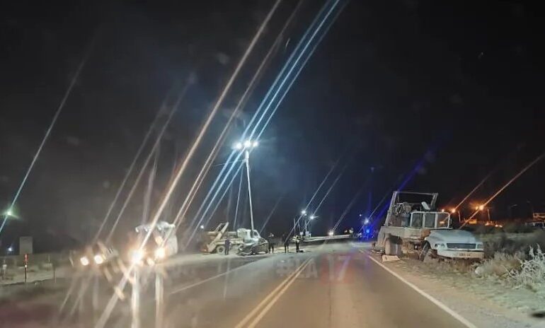 VIOLENTO CHOQUE EN EL ACCESO AL AEROPUERTO