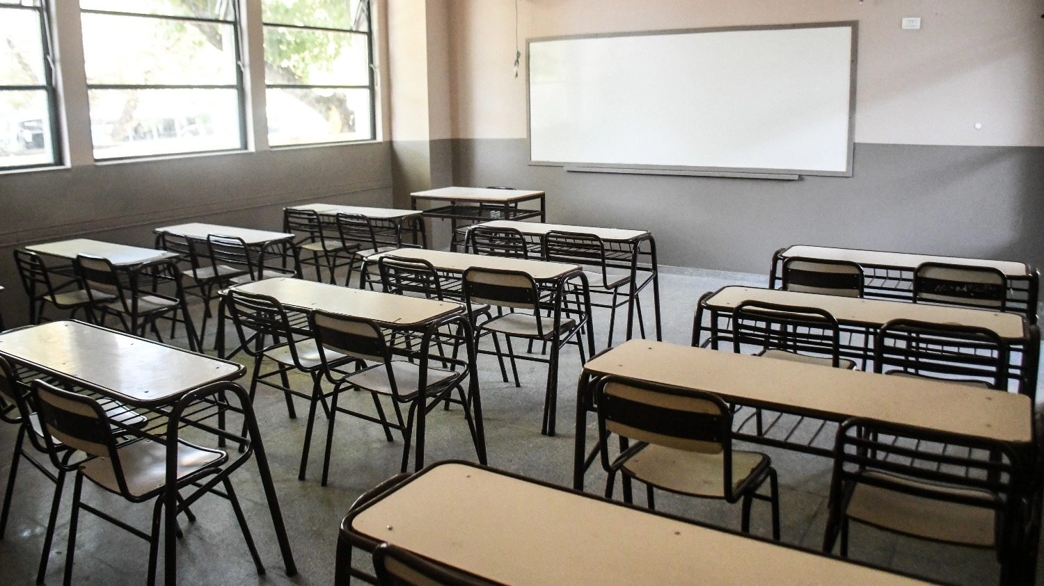 AULAS VACÍAS POR EL PARO DOCENTE