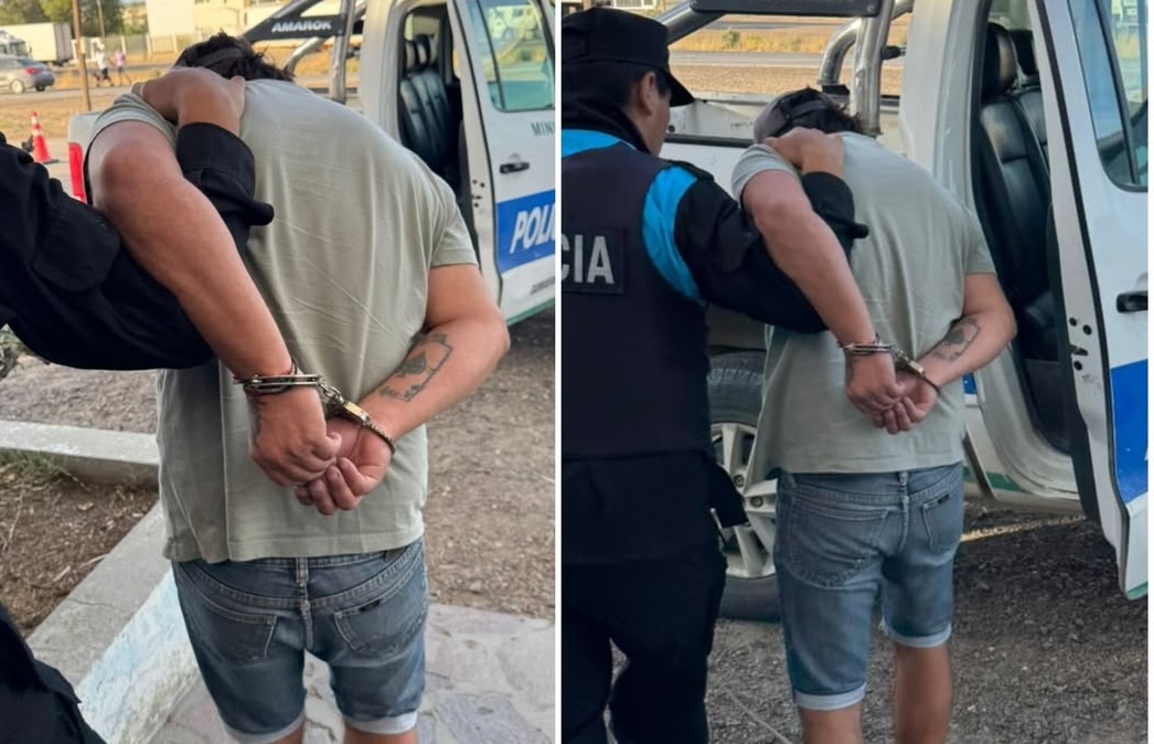 ESTABA DE PASEO POR MADRYN Y TERMINO ESPOSADO