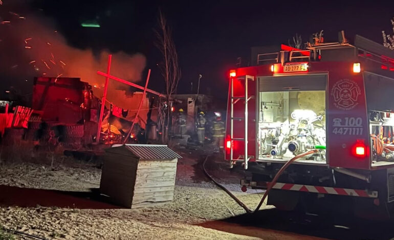 INCENDIO EN LAS BARDAS