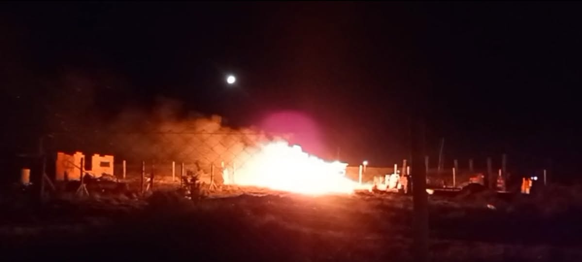 INCENDIO EN CASA EN OBRA